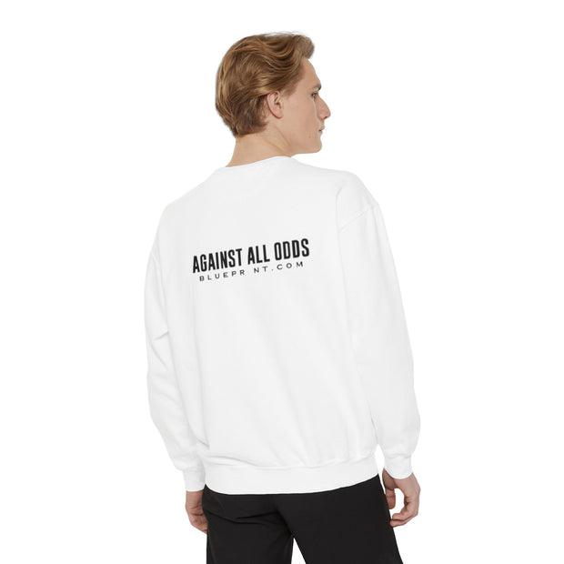 Motivational Unisex Sweatshirt - 'Against All Odds' Blueprint Design
