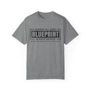Motivational Blueprint T-Shirt - Unisex Garment-Dyed Tee