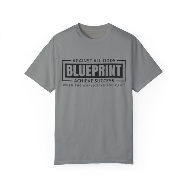 Motivational Blueprint T-Shirt - Unisex Garment-Dyed Tee