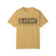 Motivational Blueprint T-Shirt - Unisex Garment-Dyed Tee