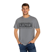 Motivational Blueprint T-Shirt - Unisex Garment-Dyed Tee