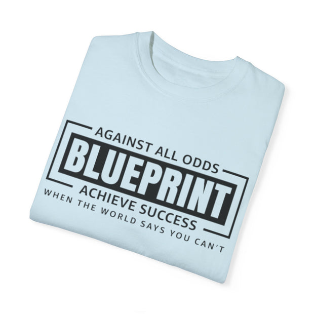 Motivational Blueprint T-Shirt - Unisex Garment-Dyed Tee