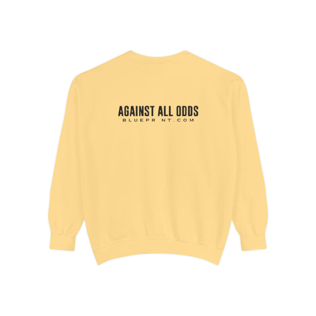 Motivational Unisex Sweatshirt - 'Against All Odds' Blueprint Design