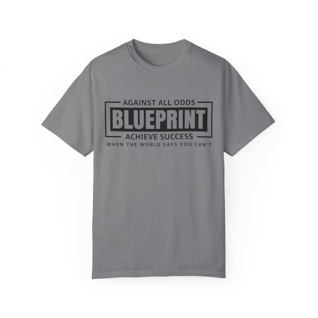 Motivational Blueprint T-Shirt - Unisex Garment-Dyed Tee