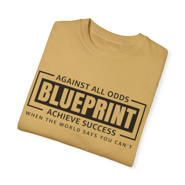 Motivational Blueprint T-Shirt - Unisex Garment-Dyed Tee