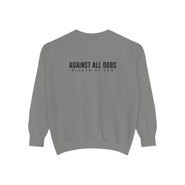 Motivational Unisex Sweatshirt - 'Against All Odds' Blueprint Design