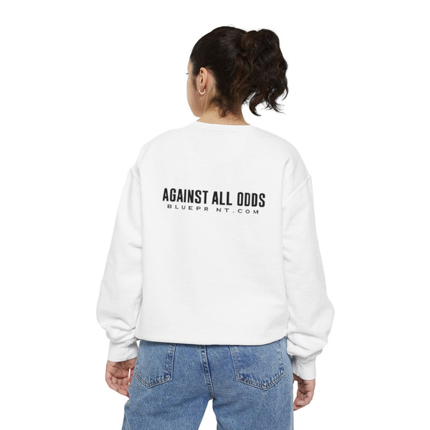 Motivational Unisex Sweatshirt - 'Against All Odds' Blueprint Design