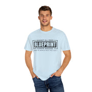 Motivational Blueprint T-Shirt - Unisex Garment-Dyed Tee