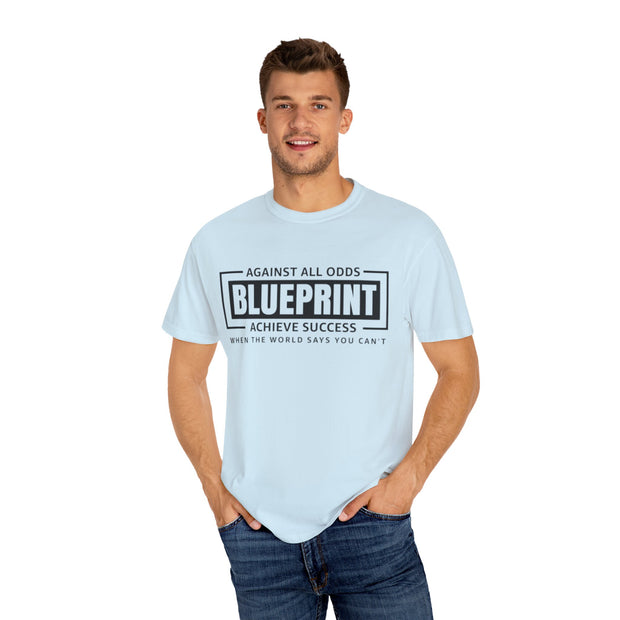 Motivational Blueprint T-Shirt - Unisex Garment-Dyed Tee