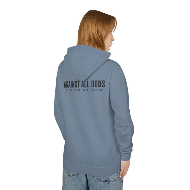 Inspirational Unisex Lightweight Hooded Sweatshirt - 'Against All Odds'