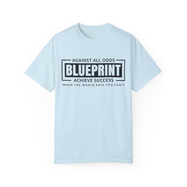 Motivational Blueprint T-Shirt - Unisex Garment-Dyed Tee