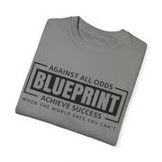 Motivational Blueprint T-Shirt - Unisex Garment-Dyed Tee