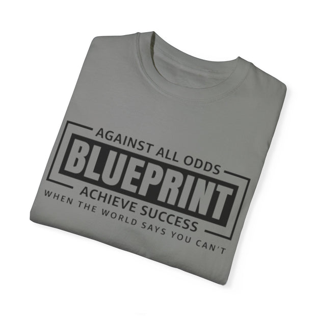 Motivational Blueprint T-Shirt - Unisex Garment-Dyed Tee
